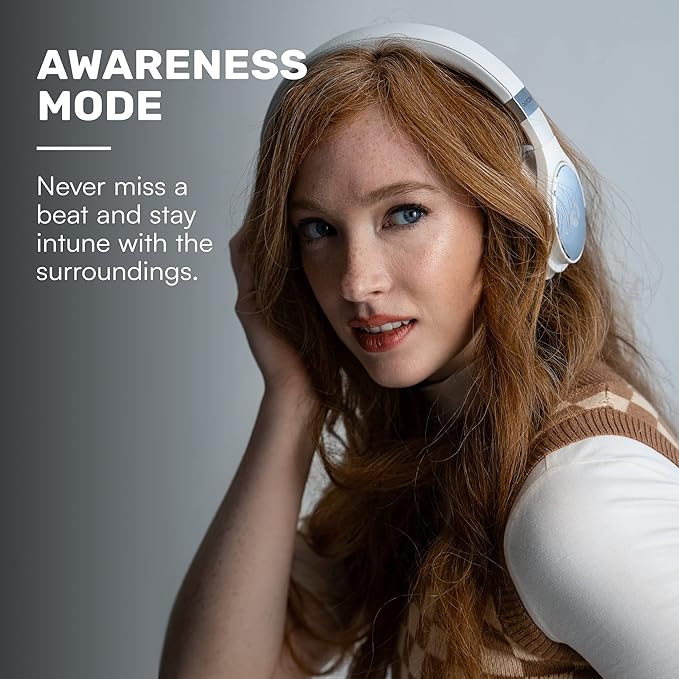 Raycon Everyday Wireless Bluetooth Over Ear 2X Headphones Bundle (Black & White) - Active Noise Cancelling, Awareness Mode and Built in Microphone, IPX 4 Water Resistance, 38 Hours of Battery Life