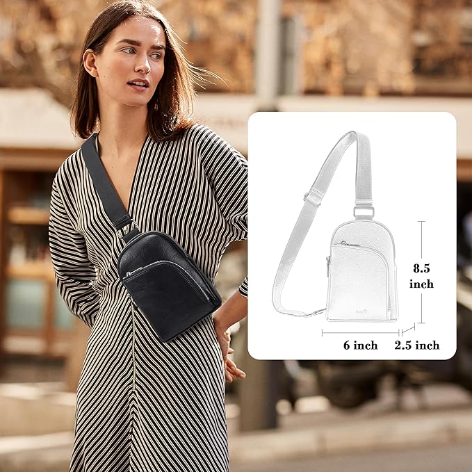 INICAT RFID Blocking Sling Bag Anti Theft Crossbody Bags Women Valentine's Day Gifts Travel Purses Vegan Leather