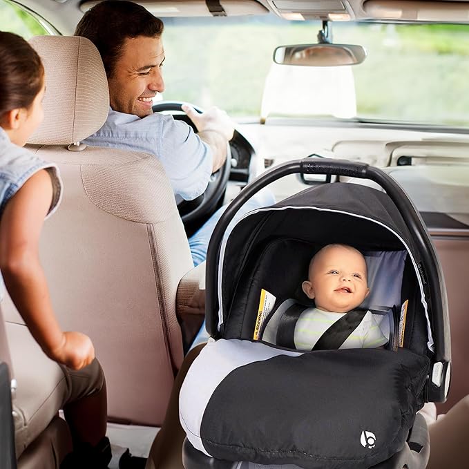 Baby Trend Ally Newborn Baby Infant Car Seat Carrier Travel System with Harness and Extra Cozy Cover for Babies Up to 35 Pounds, Stormy