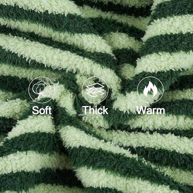XPUDAC Stripe Dog Sweater Fleece Dog Pajamas Winter Pet Clothes for Small Medium Dogs Girl Boy Doggy Apparel for Cold Weather, Stripe Green, L