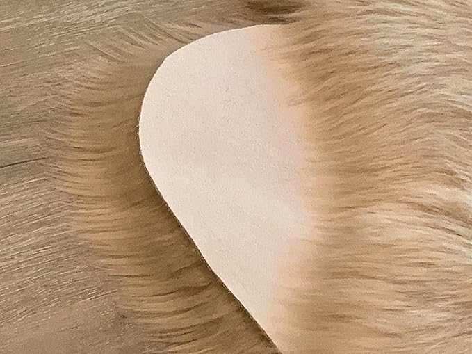 LAMBZY Faux Sheepskin Super Soft Hypoallergenic Silky Shag Rug for Living Room, Kids Room, Sofa (Decto 10 Pelts 6'x10', Beige)