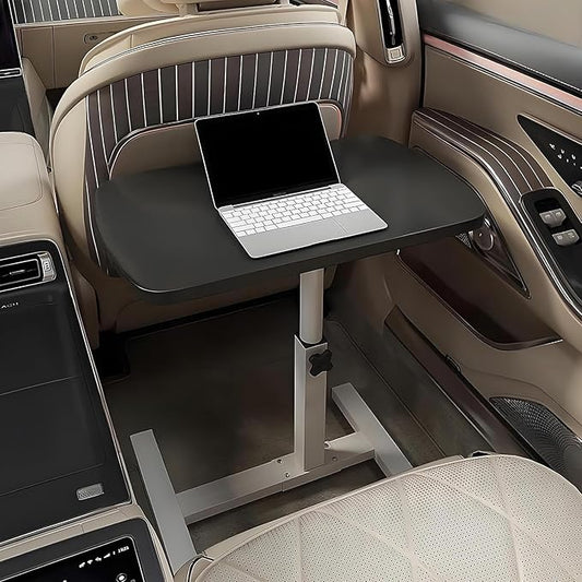 Portable Car Seat Tray Table, Multi-Functional Foldable Car Desk, RV Folding Table, Desk Computer Workstation for Motorhome, Car Computer Desk for Working, Eating (Black, 18.9" Lx9.4 W/48x24cm)
