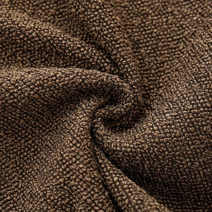 Foindtower Decorative Textured Boucle Throw Pillow Covers Accent Solid Pillow Cases Neutral Soft Cozy Couch Cushion Case for Chair Sofa Bedroom Living Room Home Decor 24x24 Inch,1PC,Chocolate