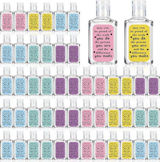 30 Pcs Thank You Gifts for Coworker Mini Hand Sanitize Gel Bulk Scent Hand Sanitizer Travel Size Inspirational Appreciation Gifts for Party Supplies Friends Teacher Employee