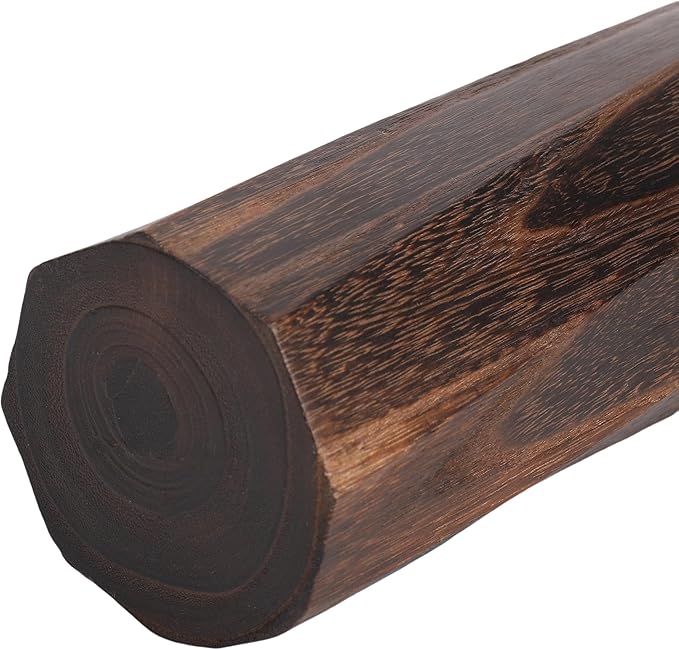Handcrafted Natural Wood Vase | Eco-Friendly Home Decor | Unbreakable Rustic Flower Vase for DIY Painting | 9.5" Wooden Decorative (Rhombus Shallow-Fired)