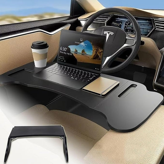 Foldable Car Tray for Tesla Model Y Model 3 S X Y Juniper, Upgraded Car Desk for Dining, in-Car Work, Travel and Outdoor