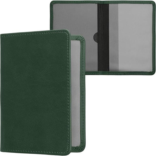 kwmobile Registration and Insurance Holder - Car Document Holder for Vehicle Documents and Cards - PU Leather - Black