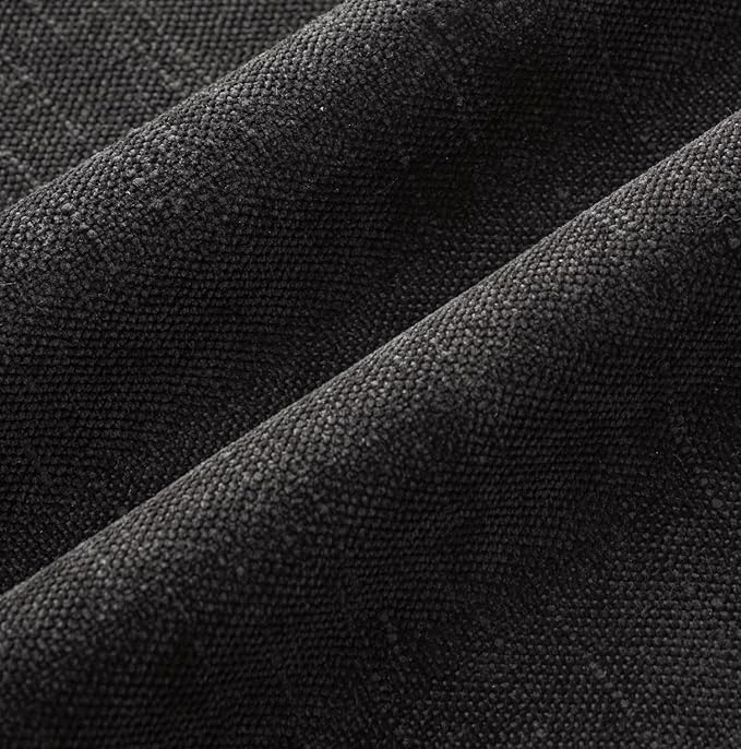 MIULEE Pack of 2 Decorative Throw Pillow Covers Soft Chenille Throw Pillows Solid Neutral Farmhouse Textured Cushion Covers for Couch Sofa Bedroom Living Room 18x18 Inch, Black