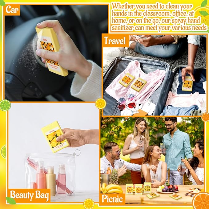 Dansib 24 Pack Mist Hydrating Hand Sanitizer Spray Refillable Scented Hydrating Hand Sanitizer Portable Travel Size Daily Outdoor Activities Essential for Partner Colleague Household Gifts