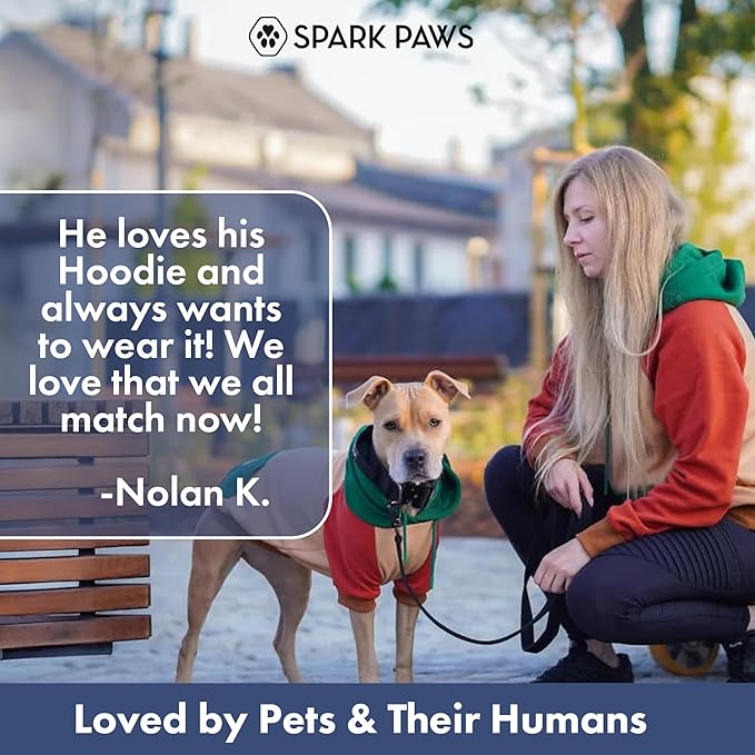 Spark Paws Dog Hoodie – Premium Dog Sweater for Small, Medium, and Large Dogs | Warm Outfits for French Bulldogs, Pitbull, Puppy, Winter Jacket Alternative - Ranger - 2XL
