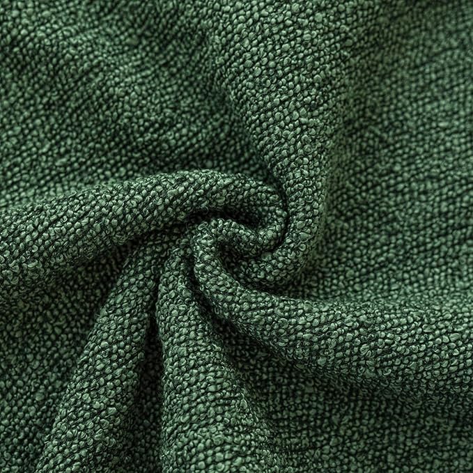 Foindtower Decorative Textured Boucle Throw Pillow Covers Accent Solid Pillow Cases Neutral Soft Cozy Couch Cushion Case for Chair Sofa Bedroom Living Room Home Decor 24x24 Inch,1PC,Pine Green