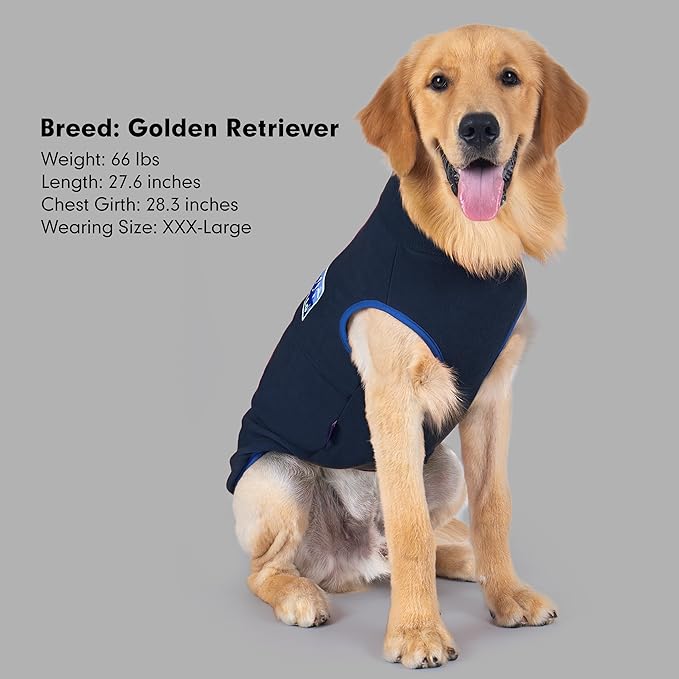 cyeollo Fleece Dog Sweater, Pullover Dog Fleece Jacket Turtleneck Sweatshirt Stretchy Vest Warm Lightweight Winter Clothes for Small Dogs, Navy Blue L