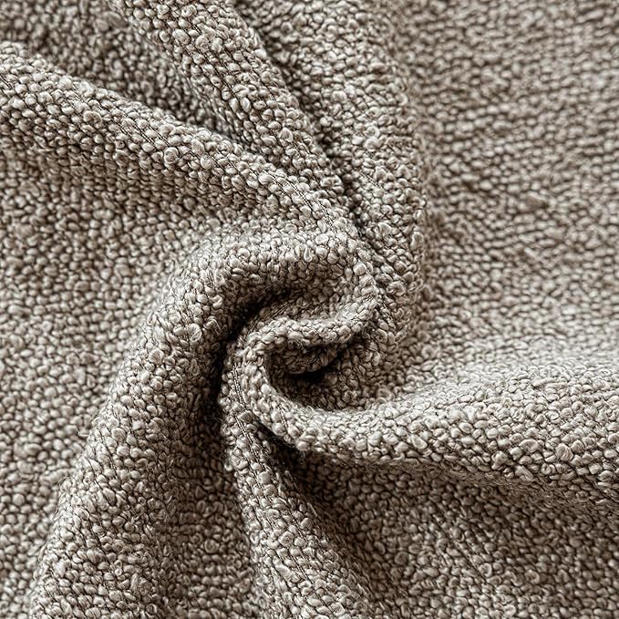 Foindtower Decorative Textured Boucle Throw Pillow Covers Accent Solid Pillow Cases Neutral Soft Cozy Couch Cushion Case for Chair Sofa Bedroom Living Room Home Decor 26×26 Inch,1PC,Light Taupe