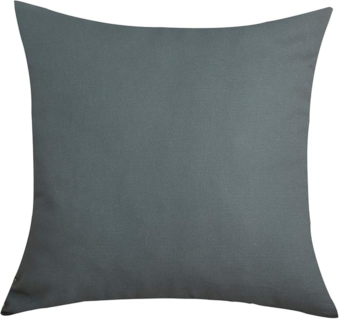 TangDepot Handmade Decorative Solid 100% Cotton Canvas Throw Pillow Covers/Pillow Shams, (28" x28" , Steel Grey, 1 Count (Pack of 1))