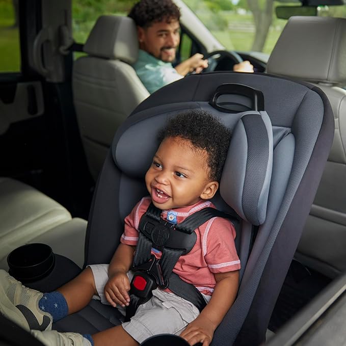 Safety 1st Ellaris 3-in-1 Convertible Car Seat, Slim Fit Design, Rear & Forward-Facing, 5-Position Headrest, 3-Across Fit, Travel-Friendly with Machine-Washable Seat Pad, London Blue