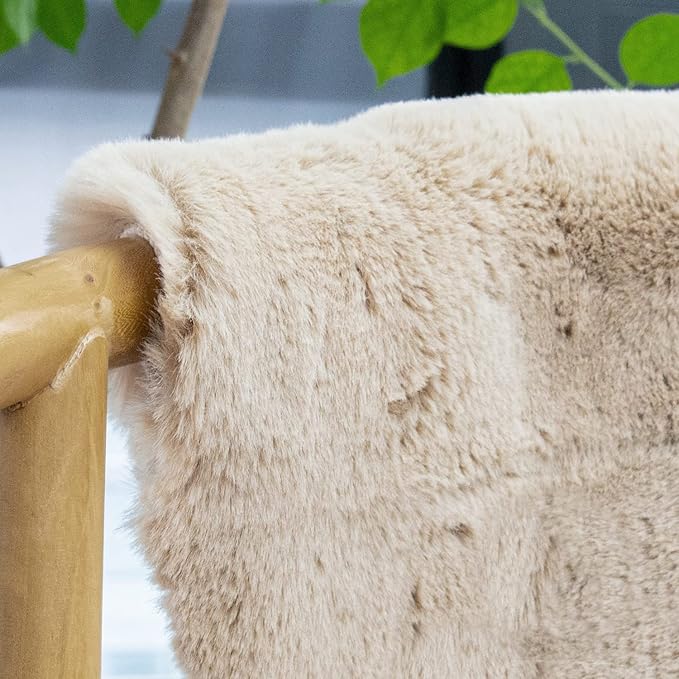 Shag Polyester Bunny Washable Fluffy Rug Runners for Hallways Camel Plush Area Rugs for Living Room Bedroom Sheepskin Rug 2x6 Shaped Nursery Rugs