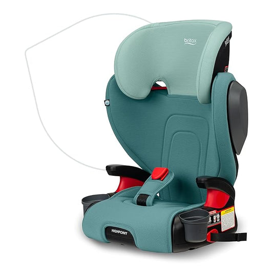 Britax Highpoint Backless Belt-Positioning Booster Seat, SafeWash Green Ombre