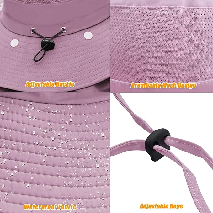Fishing Hat for Men & Women, Outdoor UV Sun Protection Wide Brim Hat with Face Cover & Neck Flap