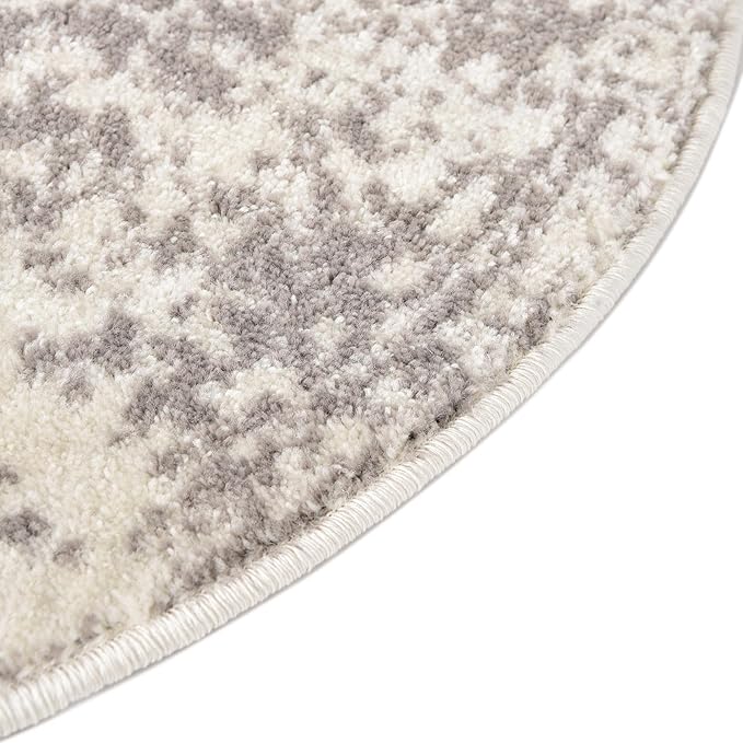 Rugs.com Arlington Collection Rug – 12 Ft Round White Medium-Pile Rug Perfect for Kitchens, Dining Rooms