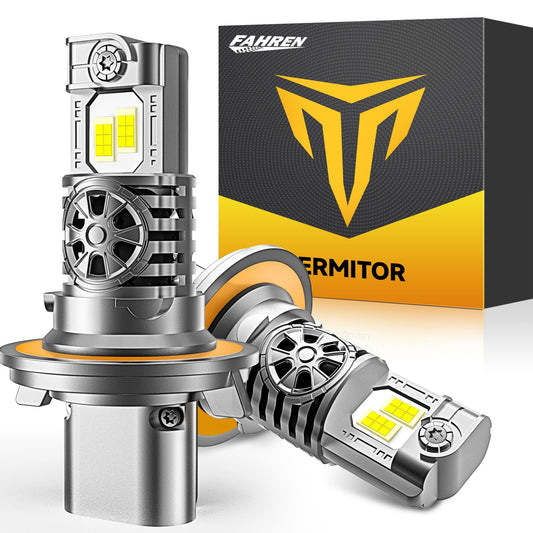 Termitor H13/9008 Fog Bulbs, 40,000LM Ultra Bright, 6500K Cool White, Mini Size, Plug and Play, Pack of 2