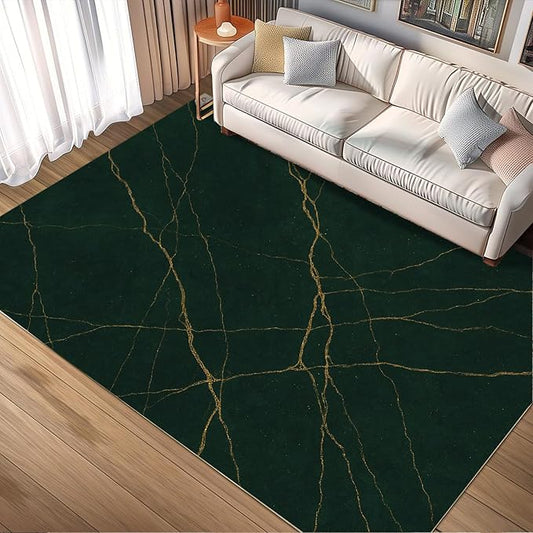 Luxury Marble Rug - 2x3 Rug, Abstract Marble Bath Rugs, Modern Art Doormat, Washable & Non Slip Small Rugs Home Decor