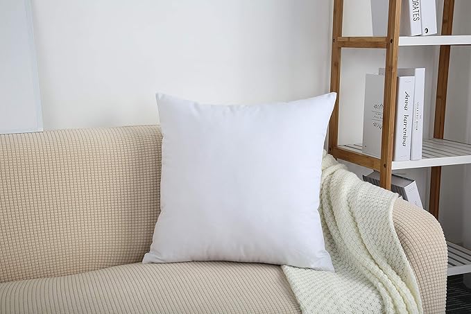 TangDepot Handmade Decorative Solid 100% Cotton Canvas Throw Pillow Covers/Cushion Covers, 45 Colors Available - (20" x20" , White, 2 Count (Pack of 1))