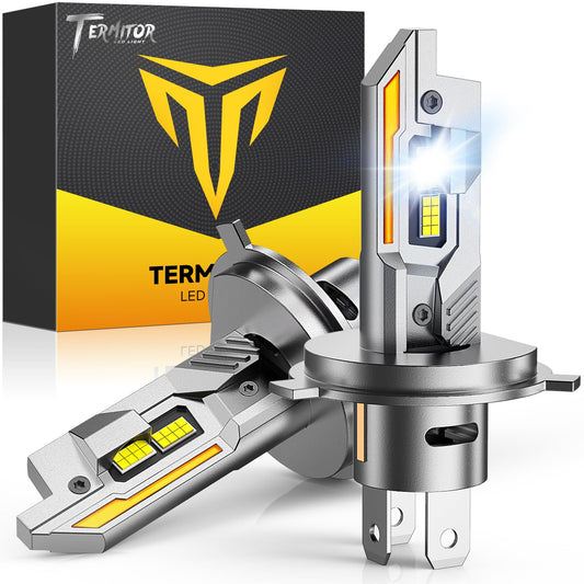 Termitor H4/9003/HB2 Light Bulbs, 50,000LM, 6500K Cool White, Long Life, Plug and Play, Pack of 2