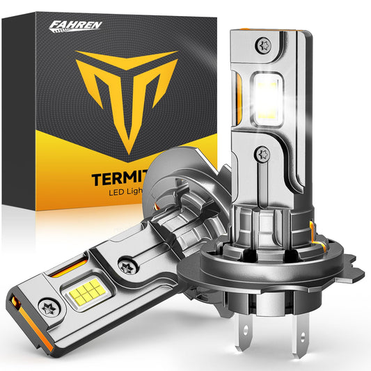 Termitor H7 Bulbs, 40,000LM Brightness, 6500K Cool White, 1:1 Halogen Size, Easy Install, Pack of 2