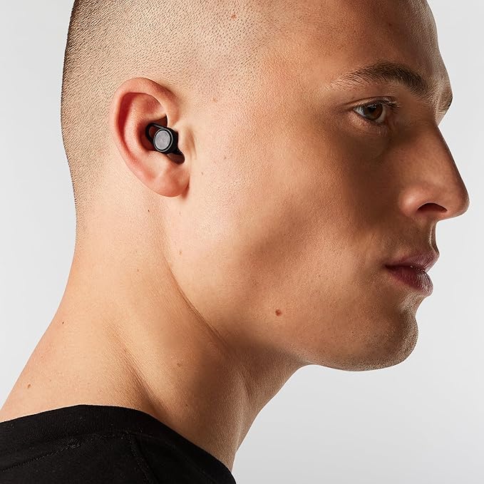 Hears Plus High-Fidelity Ear Plugs – Enhanced Noise Reduction for Loud Events, Focus, Travel & Noise Sensitivity – Certified 25dB SNR Hearing Protection – Reusable, Hypoallergenic Tips + Carry Case