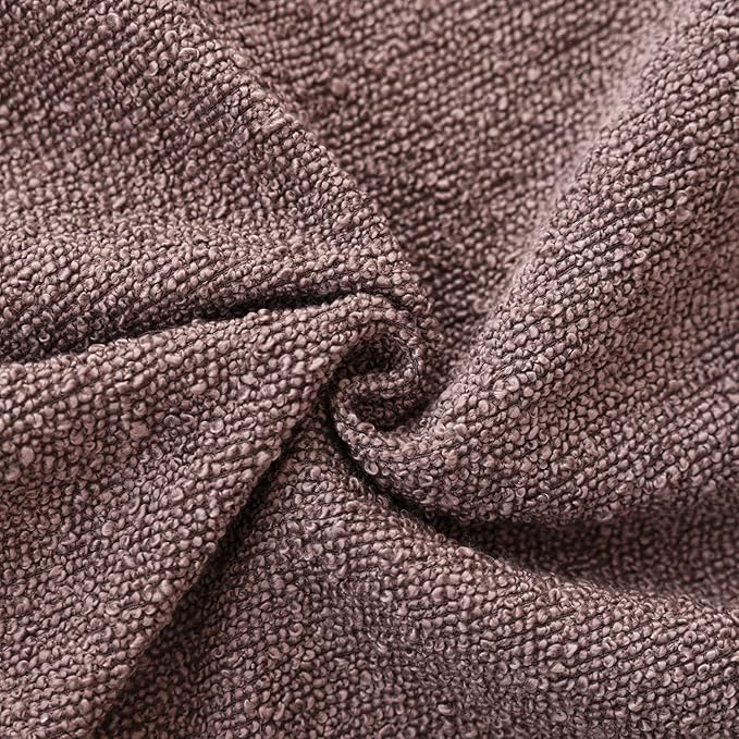 Foindtower Decorative Textured Boucle Throw Pillow Covers Accent Solid Pillow Cases Neutral Soft Cozy Couch Cushion Case for Chair Sofa Bedroom Living Room Home Decor 22x22 Inch,1PC,Dark Purple