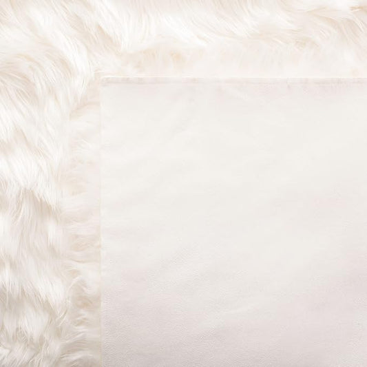 SAFAVIEH Faux Sheepskin Collection Runner Rug – 2' x 8', Ivory, Ultra-Soft Plush Accent for Bedroom, Living Room, or Hallway (FSS235A)
