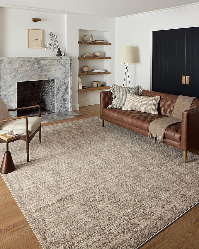 Loloi Darby Collection DAR-07 Pebble/Sand 2'-7" x 10'-0" Runner Rug