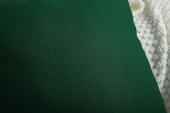 TangDepot Handmade Decorative Solid 100% Cotton Canvas Throw Pillow Covers/Pillow Shams, (28"x28", Deep Green)
