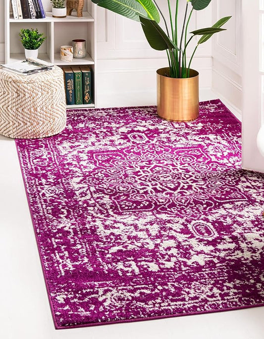 Rugs.com Arlington Collection Rug – 10' x 13' Purple Medium-Pile Rug Perfect for Living Rooms, Large Dining Rooms, Open Floorplans