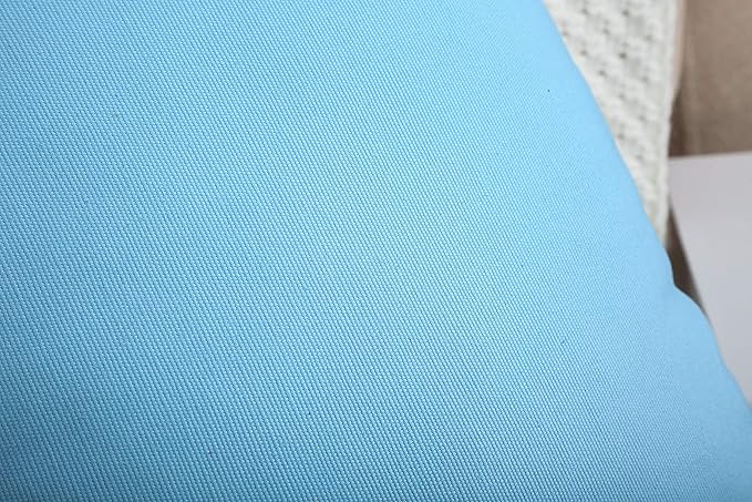 TangDepot Cotton Solid Throw Pillow Covers, 18" x 18" , Sky Blue, 1 Count (Pack of 1)