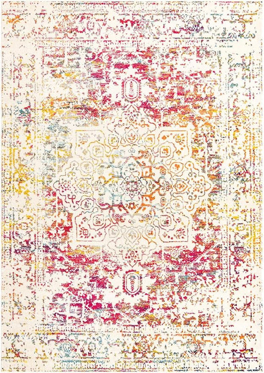 Rugs.com Arlington Collection Rug – 8x11 Light Multi Medium-Pile Rug Perfect for Living Rooms, Large Dining Rooms, Open Floorplans