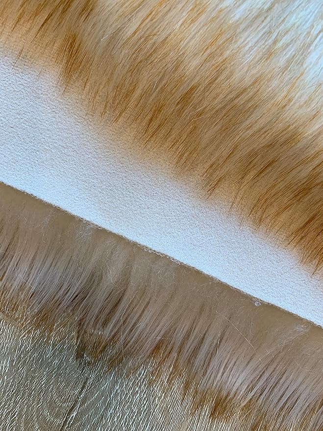 LAMBZY High Pile Super Soft Faux Sheepskin Rug (8'x11', White/Brown Tips)