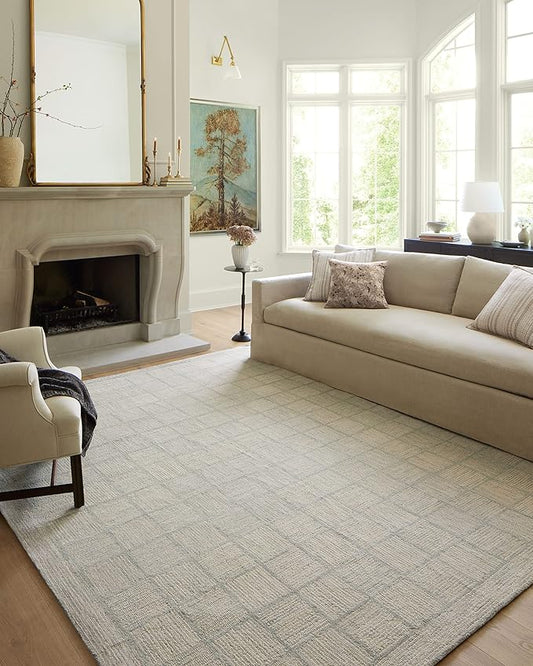 Loloi Chris Loves Julia Francis Collection FRA-03 Silver/Sky 11'-6" x 15' Area Rug