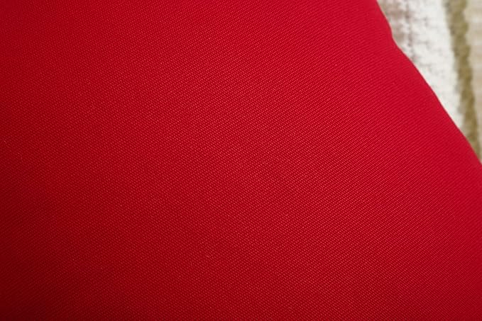 TangDepot Handmade Decorative Solid 100% Cotton Canvas Throw Pillow Covers/Pillow Shams, (24"x24", Christmas Red)