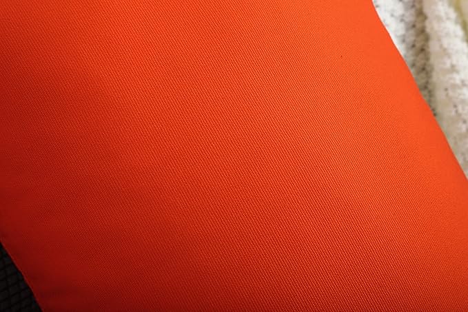 TangDepot Handmade Decorative Solid 100% Cotton Canvas Throw Pillow Covers/Cushion Covers, 45 Colors Available - (16" x16" , Deep Orange, 2 Count (Pack of 1))