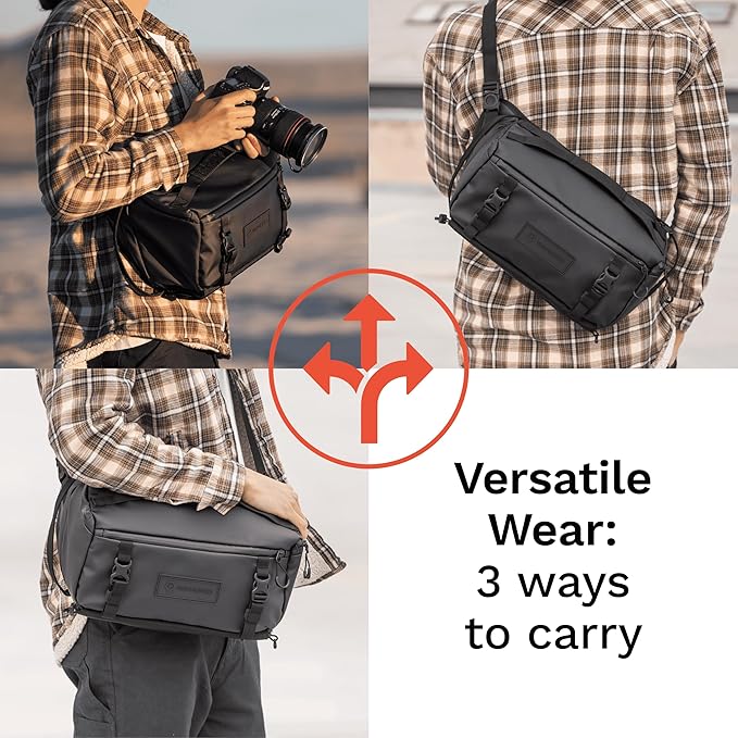 WANDRD ROGUE V1 9L Sling: Compact Camera Sling and Crossbody Bag with Fast Access, 3-Way Carry– Lightweight Everyday Bag Great for Travel, Photography, and Daily Use (Sedona Orange)