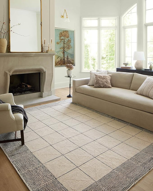 Loloi Chris Loves Julia Francis Collection FRA-02 Cream/Black 2'-6" x 9'-9" Runner Rug