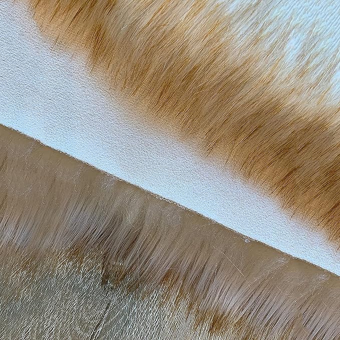 LAMBZY High Pile Super Soft Faux Sheepskin Rug (12'x15, White/Brown Tips)