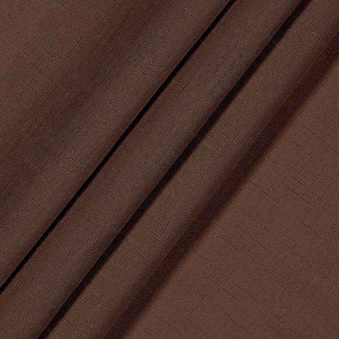 ECLIPSE Kendall Modern Blackout Thermal Rod Pocket Window Curtain for Bedroom or Living Room (1 Panel), 42" x 95", Chocolate