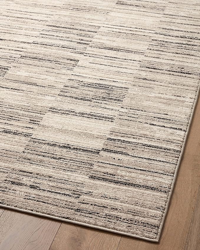 Loloi Darby Collection DAR-01 Charcoal/Sand 4'-0" x 6'-0" Accent Rug