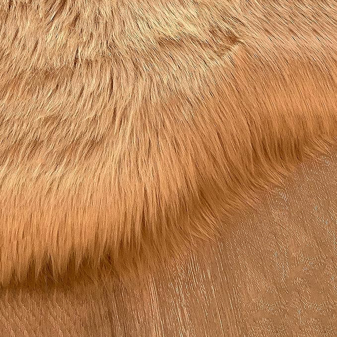 LAMBZY High Pile Super Fluffy Soft Faux Sheepskin Rug | Faux Sheepskin Rugs for Living Room Playroom Bedroom | Classic Super Soft to Touch Rug (10'x13', Beige)