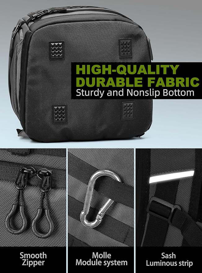 New Ski/Snowboard Boot Bag/Skating Bag | Excellent for Store and Transport Gear, Helmet, Goggles & Accessories | Travel with Waterproof Exterior, Reflective Strip for Men, Women (Gray)