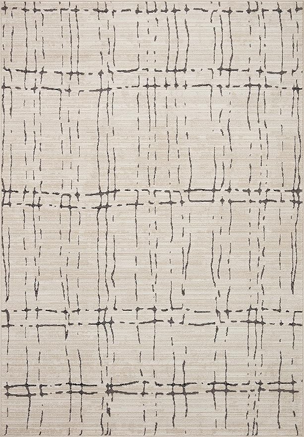 Loloi Darby Collection DAR-06 Sand/Dk. Grey 5'-3" x 7'-6" Area Rug