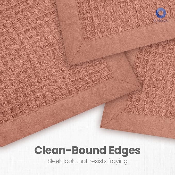 Multipurpose Blanket - 1 Piece Herringbone 100% Extra Long Staple Cotton (Waffle-Coffee, Throw)