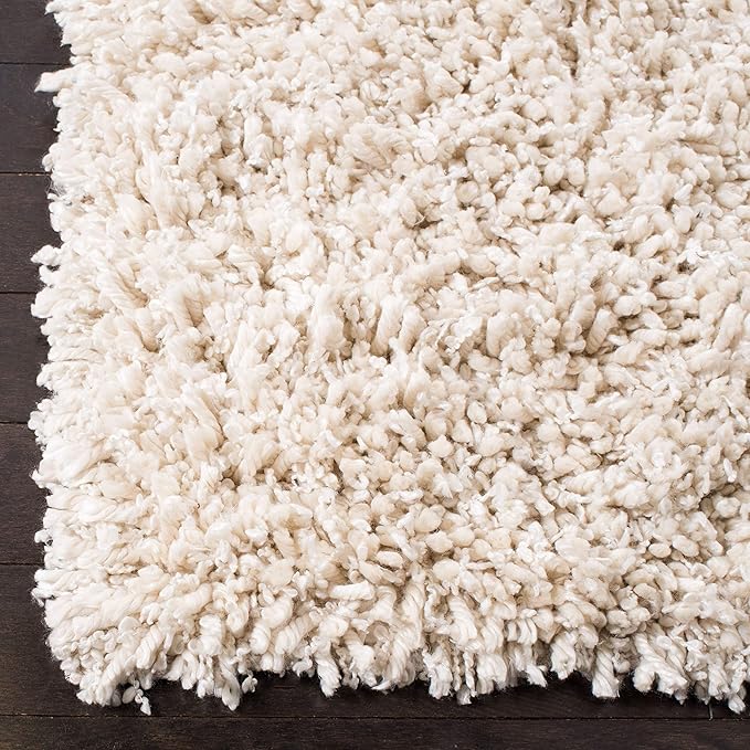SAFAVIEH Sheep Shag Collection 5' x 8' Ivory SSG212A Handmade 1-inch Thick Area Rug